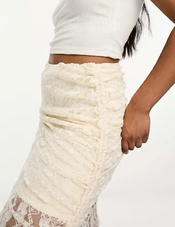 Fusta Miss Selfridge, crem Crem