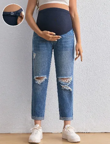 Blugi SHEIN Maternity, albastru Albastru