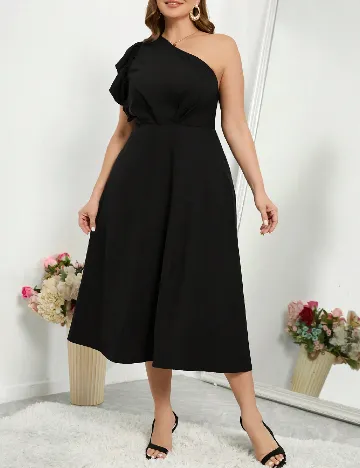 Rochie lunga SHEIN CURVE, negru Negru