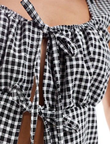 Top Reclaimed Vintage, alb/negru