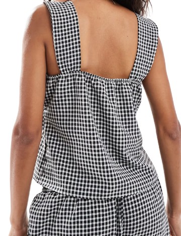 Top Reclaimed Vintage, alb/negru