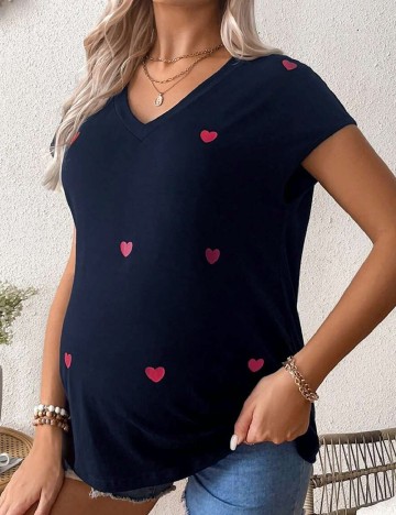 Tricou SHEIN Maternity, bleumarin