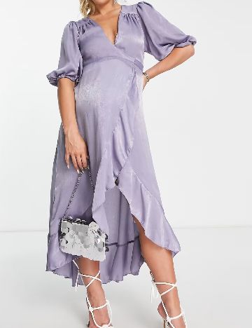 Rochie lunga Flounce London Maternity, mov