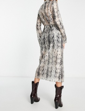 Rochie medie & other stories, imprimeu sarpe