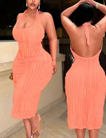 Rochie lunga SHEIN CURVE, portocaliu Portocaliu