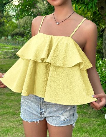 Top SHEIN, galben