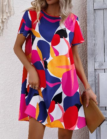 Rochie scurta SHEIN, mix culori