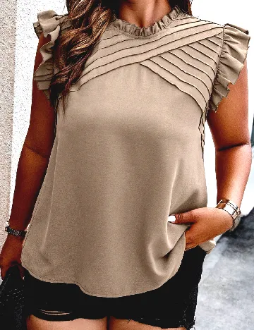 Bluza SHEIN CURVE, maro Maro