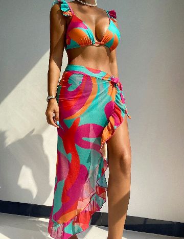 Costum de baie SHEIN, mix culori