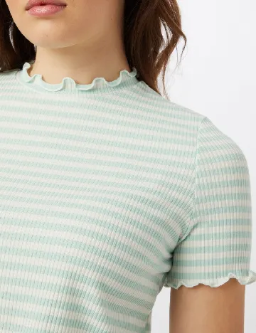 Top Vero Moda, alb/turcoaz Alb