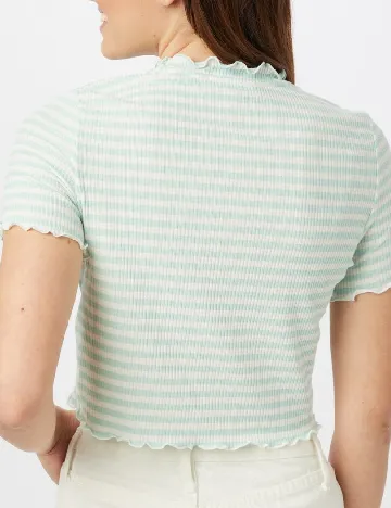 Top Vero Moda, alb/turcoaz Alb