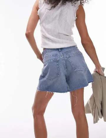 Pantaloni scurti Top Shop, albastru Albastru