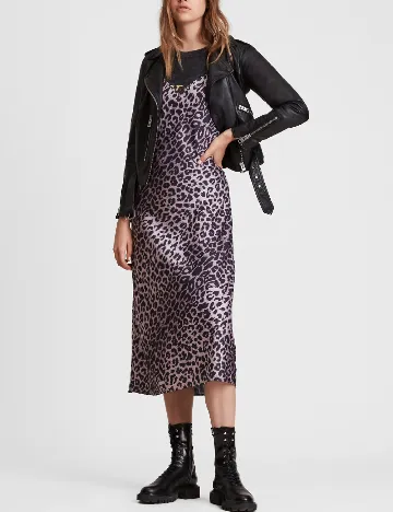Rochie medie ALLSAINTS, animal print Animal print
