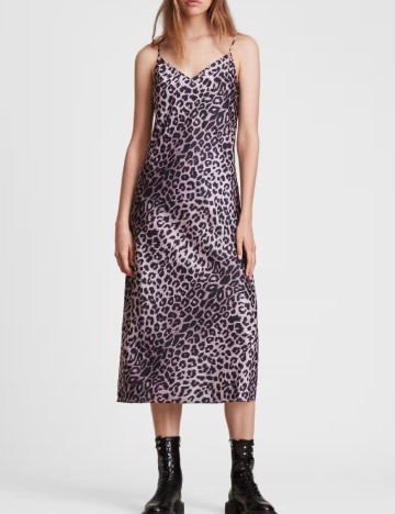 Rochie medie ALLSAINTS, animal print