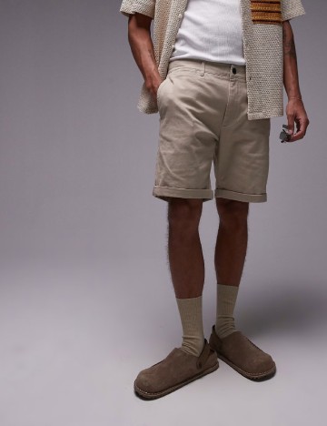 Pantaloni scurti Topman, crem