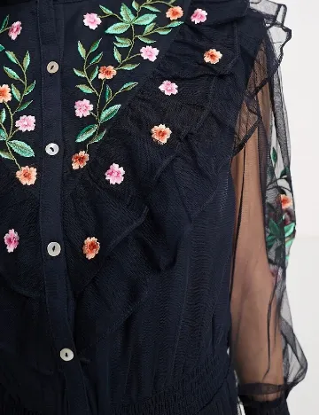 Rochie lunga French Connection, bleumarin inchis Albastru