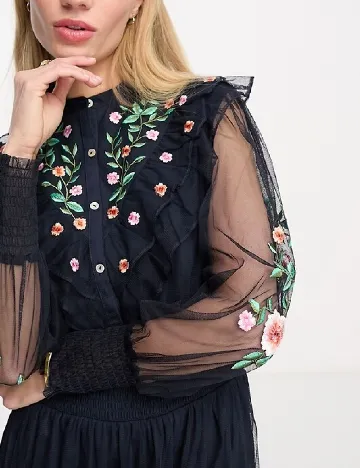 Rochie lunga French Connection, bleumarin inchis Albastru