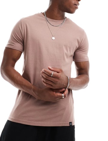 Tricou Pull&Bear, roz pudra inchis