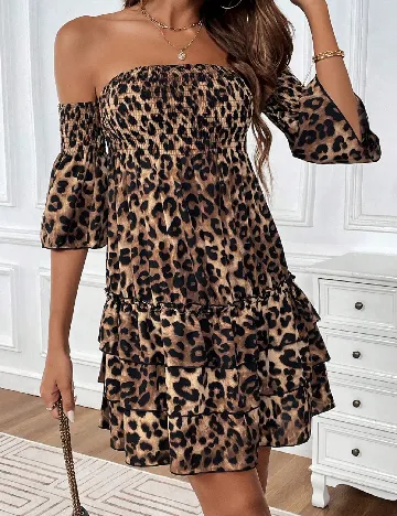 Rochie scurta SHEIN, animal print Animal print