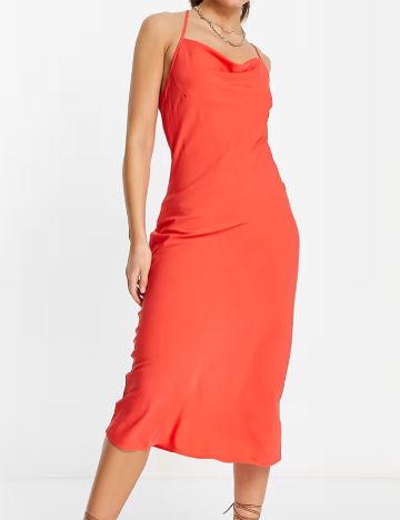 Rochie medie Vero Moda, rosu