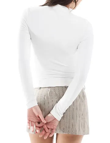 Bluza Stradivarius, alb Alb