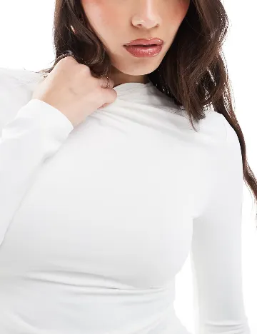 Bluza Stradivarius, alb Alb