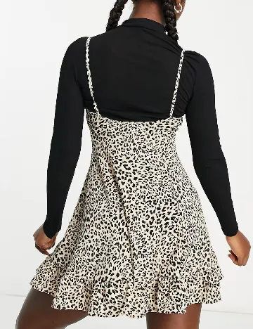 Rochie scurta Miss Selfridge, animal print Animal print