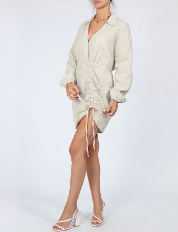 Rochie scurta NA-KD, bej Crem