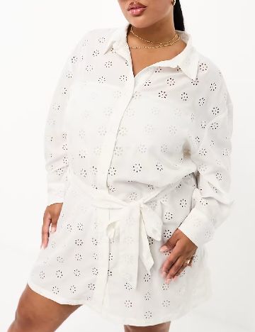 Rochie scurta Threadbare, alb