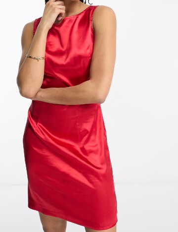 Rochie scurta Urban Threads, rosu