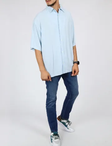 Camasa Oversize Weekday, albastru Albastru