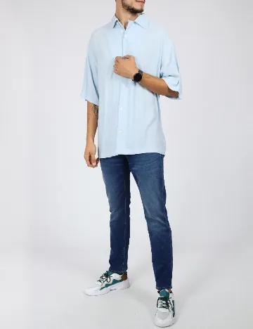 Camasa Oversize Weekday, albastru Albastru