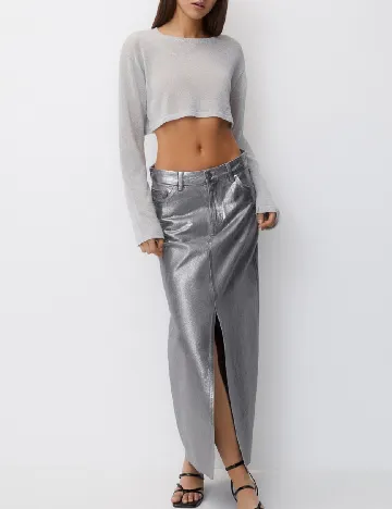 Top Pull&Bear, gri Gri