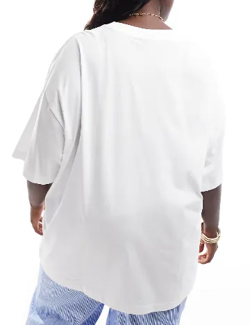 Tricou Oversize ASOS, alb Alb