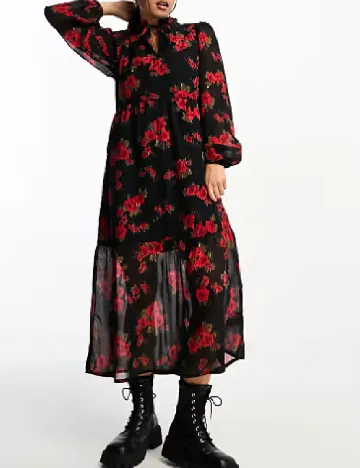 Rochie medie Wednesday sgirl, negru Negru