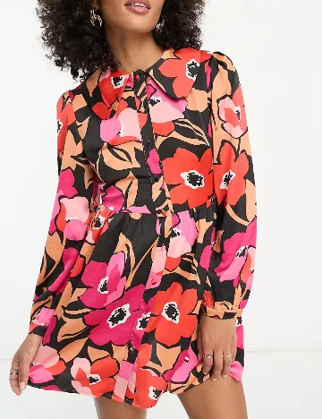 Rochie scurta Liquorish, floral Floral print