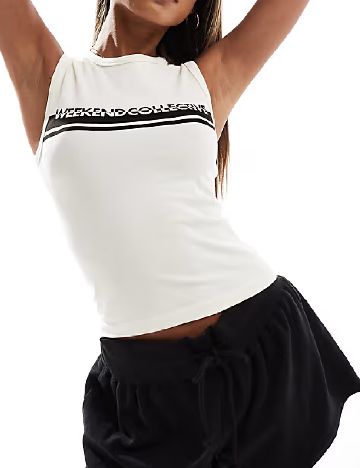 Top ASOS, ecru