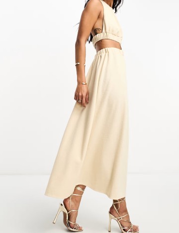 Rochie lunga ASOS, crem