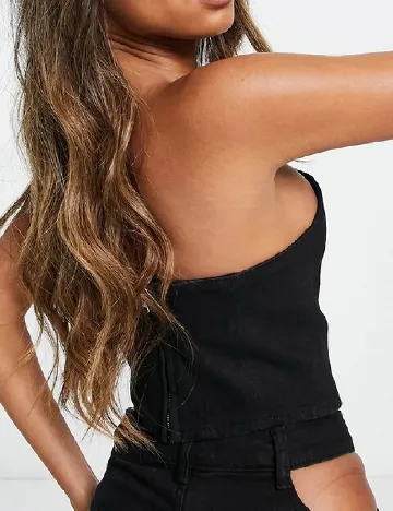 Top Waven, negru Negru