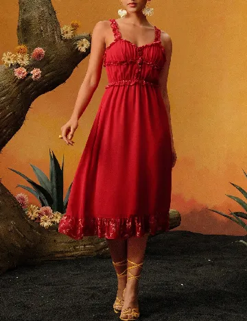 Rochie medie SHEIN, rosu Rosu