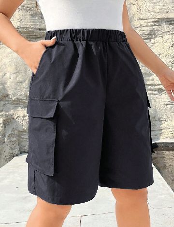 Pantaloni scurti SHEIN CURVE, bleumarin
