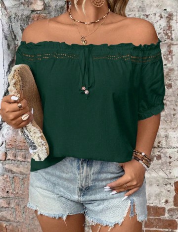 Bluza SHEIN CURVE, verde