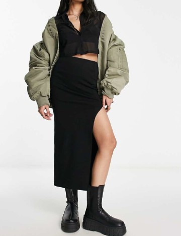 Fusta Bershka, negru