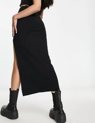 Fusta Bershka, negru Negru