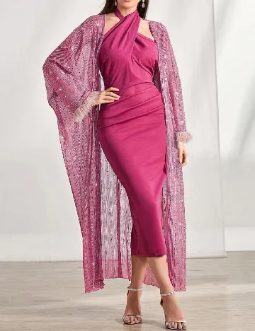 Rochie lunga SHEIN, roz Roz