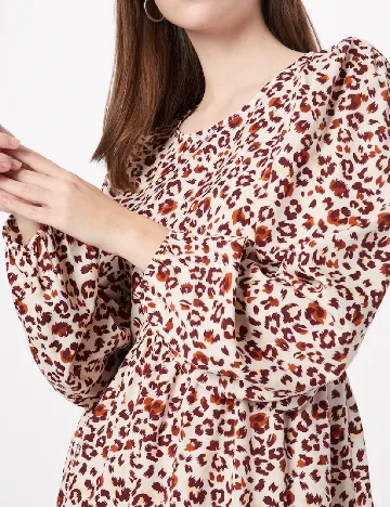 Rochie scurta Pieces, animal print Animal print