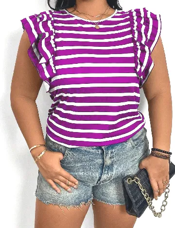 Bluza SHEIN CURVE, alb/mov Mov
