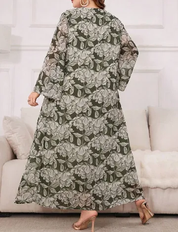 Rochie lunga SHEIN CURVE, verde Verde