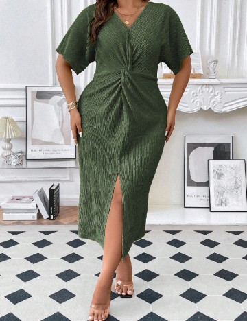 Rochie lunga SHEIN CURVE, verde