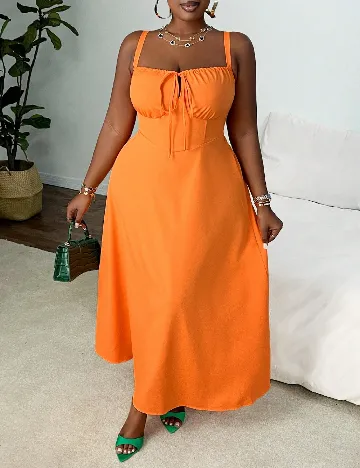 Rochie lunga SHEIN CURVE, portocaliu Portocaliu